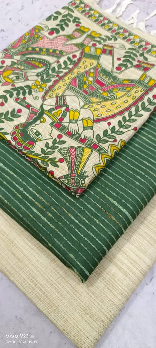 Premium Dupion Silk Elegance — Screen Print Edition